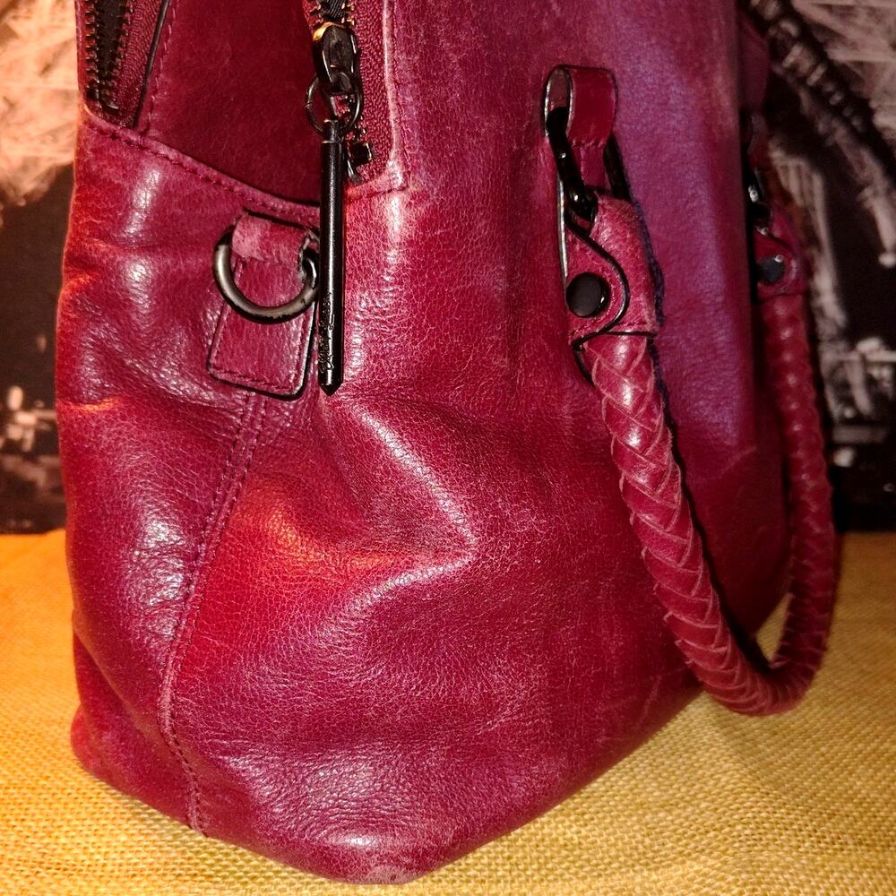 EILLOTT LUCCA GENEVIEVE CABERNET LEATHER PURSE - Picture 2 of 10
